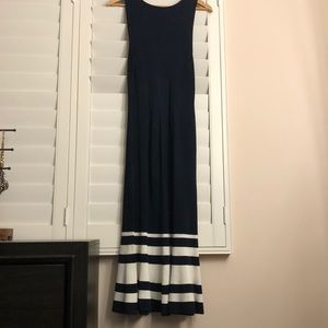 Olivia Palermo Navy Maxi Dress
